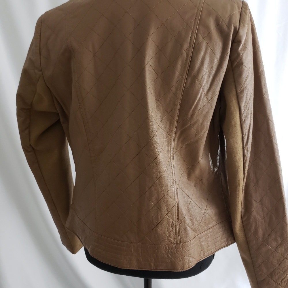 Iman Faux Leather Moto Jacket - Picture 3 of 4